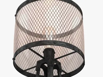 Industrial Pylon style floor lamp 3D model