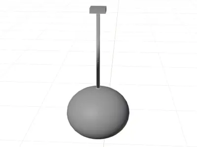 Stamen pendant lamp with pbr materials Low-poly 3D model