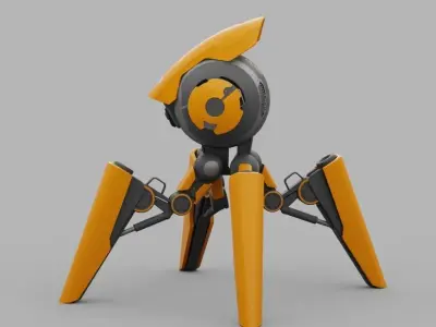 BATTLE DROID X5  rigged character 3D model