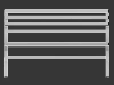 Metal Bench main 3D model