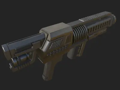 Sci-fi Weapon Low-poly 3D model