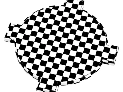 Sewage hatches Low-poly 3D model