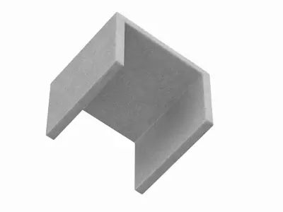 Industrial Concrete Block 3D model
