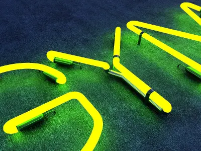 Gym Neon Sign Low-poly 3D model