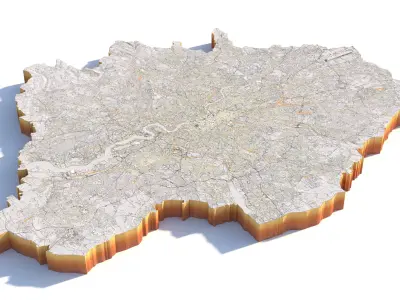 London City in UK 3D model