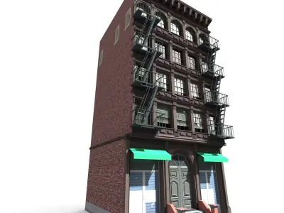 Nyc Building 12 type 1 Low-poly 3D model