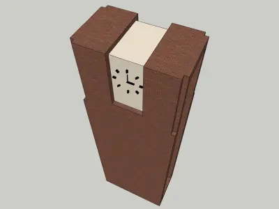 clock tower 3d model 3D model purchase