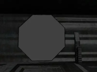 Door component 4 rigged and animated Free low-poly 3D model