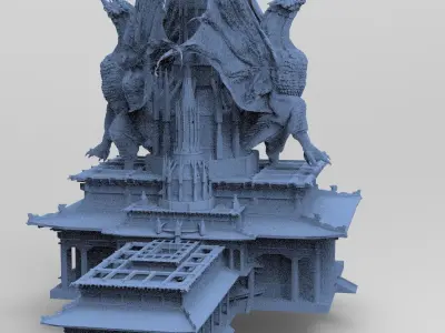 Dragon Temple Ronin temple 7  3D model