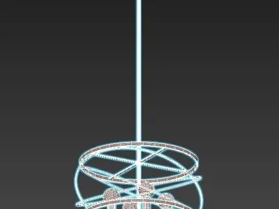 florence-vl5092p04 circular pendant light gold 3D model