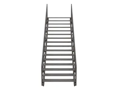 Industrial Stair Low-poly 3D model