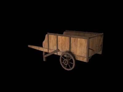 wheelbarrow Low-poly 3D model