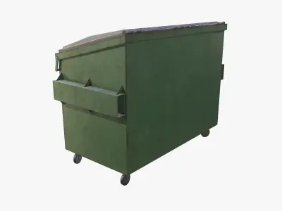 Garbage Dumpster Low-poly 3D model