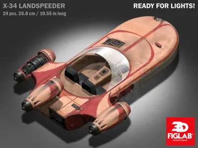 LUKE SKYWALKER X-34 LANDSPEEDER 3D model