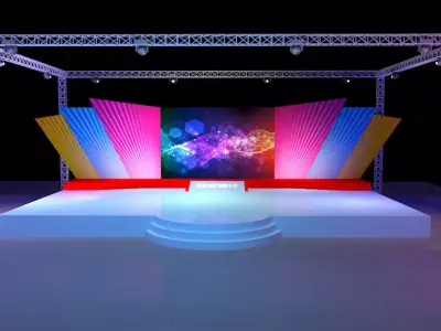 Concert party carnival stage 22 3D model