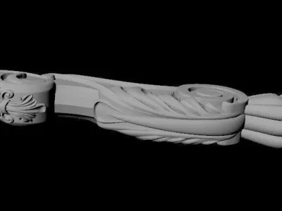 stair entry post 3D model