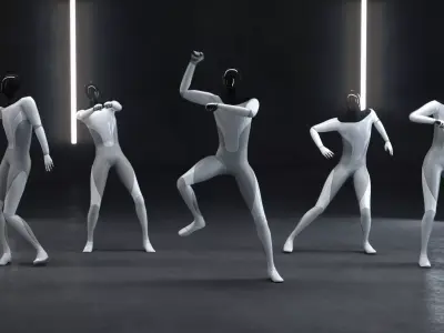 Tesla bot dancing 3D model