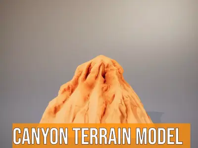 Canyon Terrain model pack Low-poly 3D model