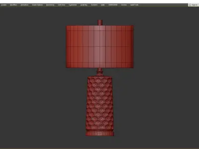 Uttermost Sesia White Honeycomb Table Lamp Low-poly 3D model