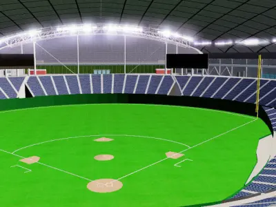 Sapporo Dome - Japan Low-poly 3D model
