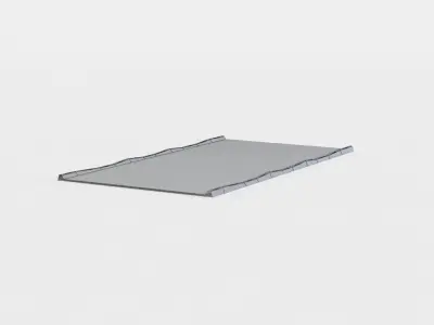 Road styrofoam tray Low-poly 3D model