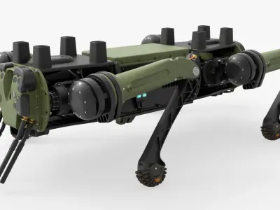  Vision 60 Robotic Dog Animated Rigged For Blender Collection 