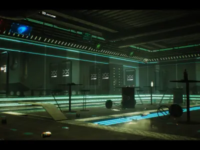 Cyberpunk Night Club Environment Low-poly 3D model