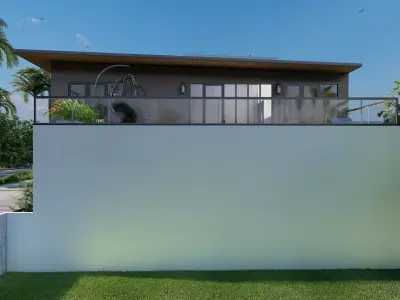 Minimalist House Design 6x12 Meters 2 Floors Plus Swimming Pool 3D print model