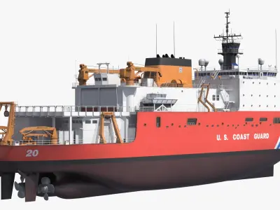  USCGC Healy Arctic Research Icebreaker Ship Simplified 
