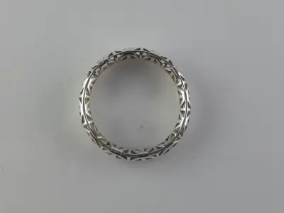 Structured Ring England Flag Hollowed Free 3D print model