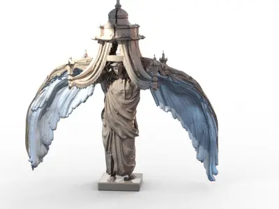 Cathedral winged angel holder 3D model