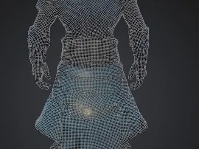 Ultra-Realistic Sci-Fi Fantasy Guard Game-Ready Asset Low-poly 3D model