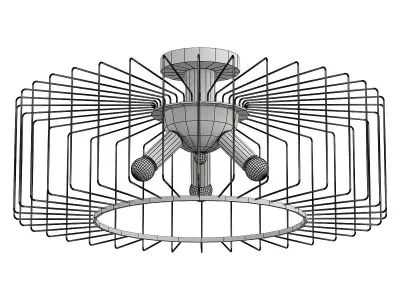 wilhelmina-4018-213-b0050322 gold caged ceiling light 3D model