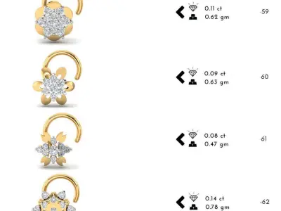 286 Nose pin 3dm details collection set 3D print model