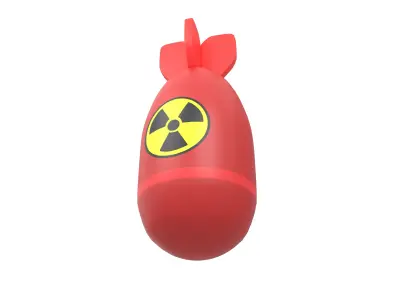 Nuclear Bomb v1 003 Low-poly 3D model