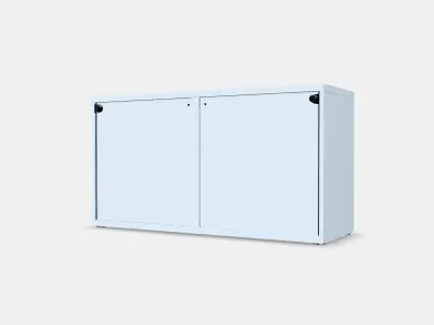 BESTA Shelf unit with doors 4 Low-poly 3D model