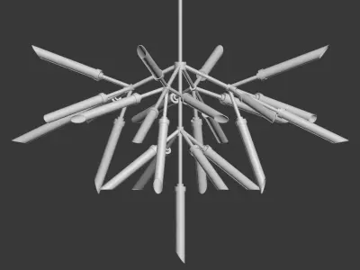 Suspension lights Spur Chandelier  3D model