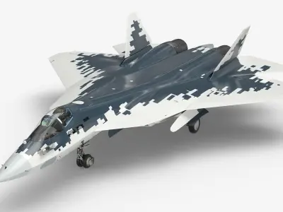  Advanced Tactical Fighter Jet Grey White Camo 