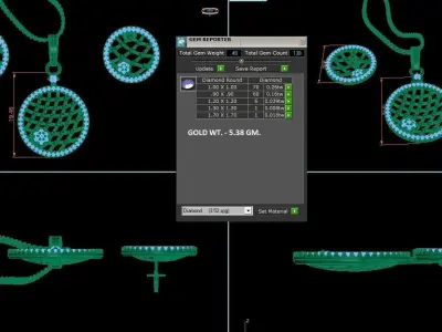 Wire Mesh Light wt Pendant Earrings Set 3dm stl obj mtl gltf glb 3D print model