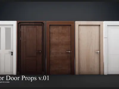 Interior and Game Door Props v 01 3D model