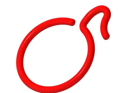 Window Curtain Hook 3D print model