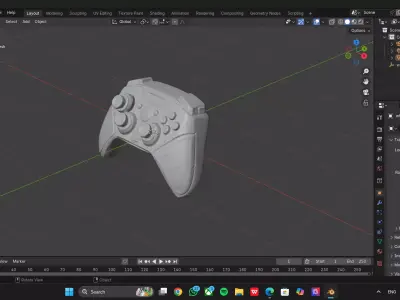 Controller Free low-poly 3D model