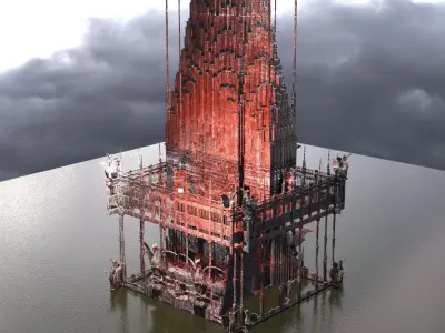 Magma Drake Cathedral Tower 1  3D model