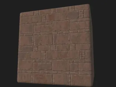 Worn Bricks - PBR Tileable Texture Set 3D model