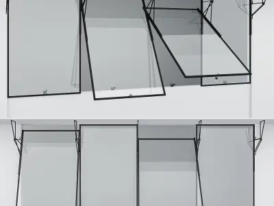 Collection Aluminium window x4 2 3D Model Pack