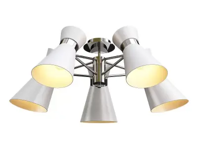 laconica ceiling light with five lights 3D model