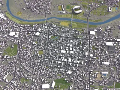 Toyota - 3D City Model Low-poly 3D model