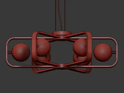 Maytoni Chandelier Suspension Light Avola Gold Modern 3D model