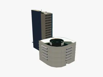 River Quarter Low-poly 3D model