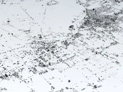 Santiago Streets and Buildings 3D model